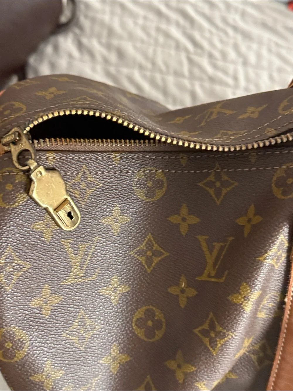 Louis Vuitton Monogram Canvas Travel Weekend Bag in Brown and Tan